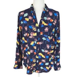 Semi sheer blue blouse